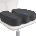TushGuard Seat Cushion for Office Chair Memory Foam Non-Slip Desk Chair Cushion Back, Coccyx, Sciatica, Tailbone Pain Relief Butt Pillow for Office Chair, Car, Wheelchair, Black